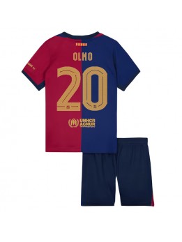 Barcelona Dani Olmo #20 Heimtrikotsatz für Kinder 2024-25 Kurzarm (+ Kurze Hosen)